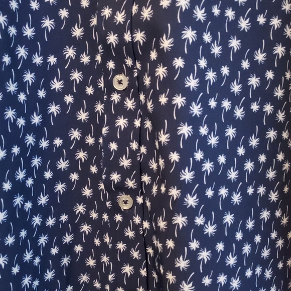 Heritage Report Collection Stretch Mens Shirt Navy Palm Tree XXL Hawaiian Cruise - Picture 7 of 12